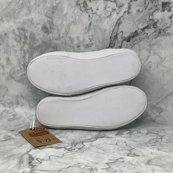 Official Program Sz 8 Off White/White STU-90 Leather Canvas Sneaker P1-27 - Picture 6 of 11